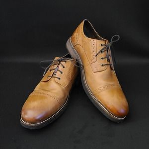 Nunn Bush Men's Overland Cap Toe Tan Leather Oxford, Size 12, 84775